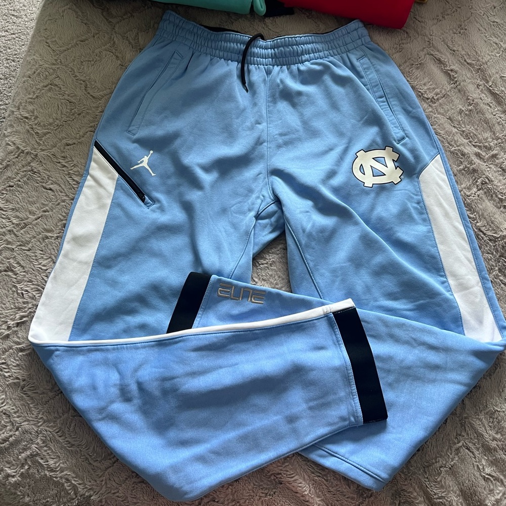 Jordan Men’s North Carolina Light Blue Joggers with White and Navy Accents